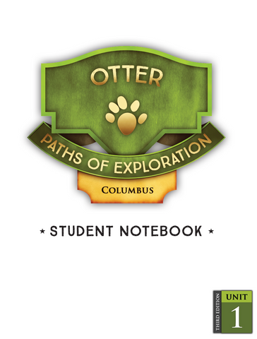 Paths of Exploration 3rd Edition - Student Notebook Pages - 3rd Grade Unit 1 Only